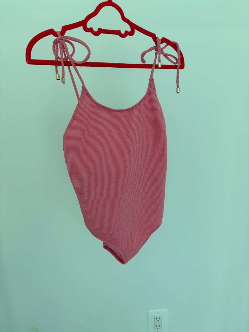Lison Paris Bahamas Pink/Gold Lurex One-Piece Swimsuit